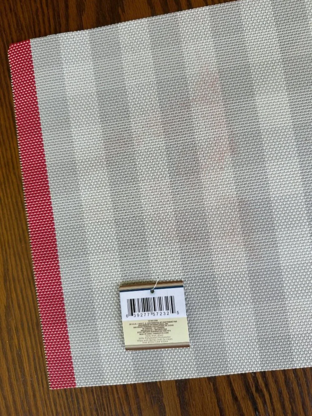 Cottagecore Plaid Red & White Placemats 11x17 Set Of 2 Easy Clean New